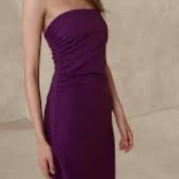 Banana Republic strapless crepe MIDI dress - Picture 2 of 8